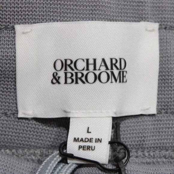 Orchard & Broome NWT Canal Joggers / Sweatpants Size L Cloud Gray Cotton Blend